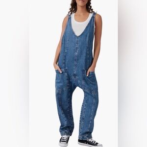Blue Denim Women's Jumpsuit free people highroller